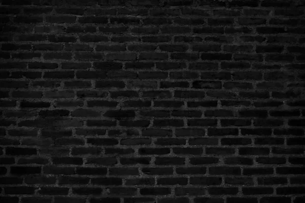 Black brick wall texture for background. — Stock Photo, Image