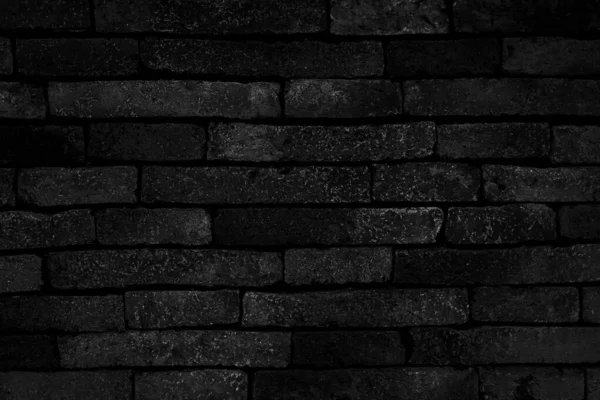 Текстура чорної цегляної стіни для фону . — стокове фото