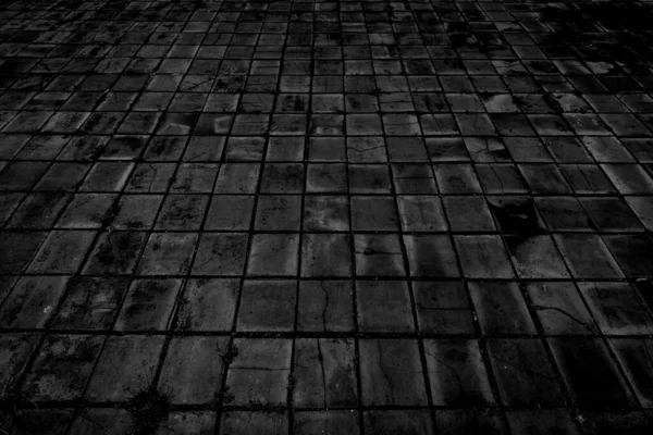 Old Black Brick Floor Texture Background — Stock Photo, Image