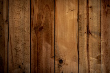 Koyu kahverengi tahta masa dokusu arkaplanının üst görünüm açısı.