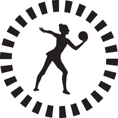 Ritmik Jimnastik siluet vektör