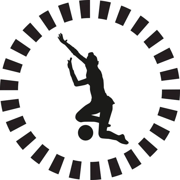 Ritmik Jimnastik siluet vektör