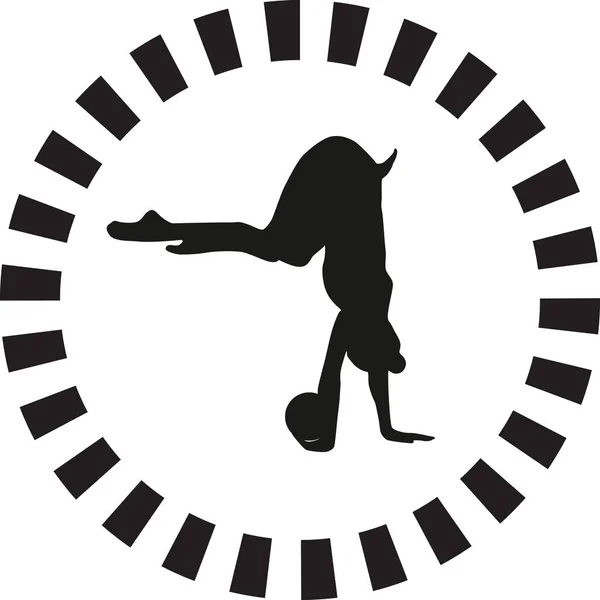 Ritmik Jimnastik siluet vektör