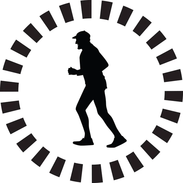 Runner Comme Vecteur Silhouette — Image vectorielle