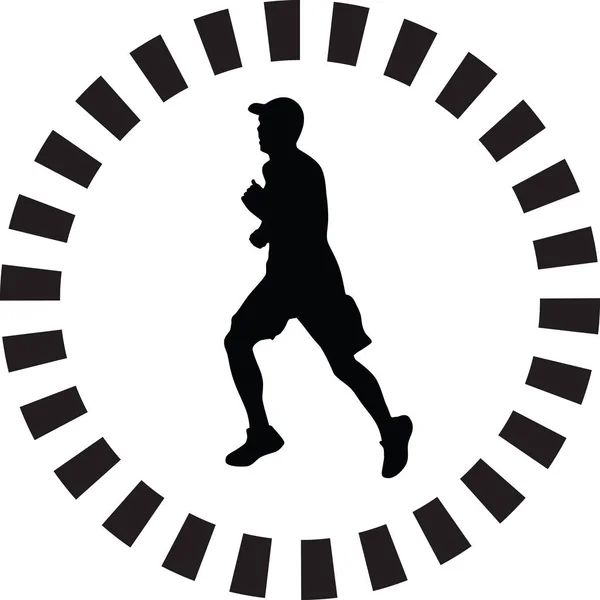 Runner Comme Vecteur Silhouette — Image vectorielle