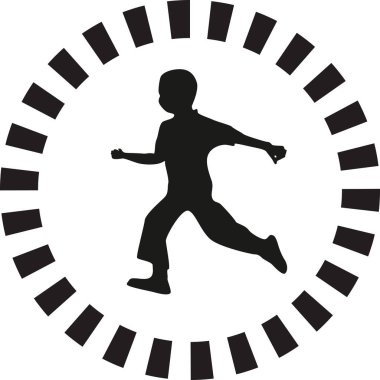 Haberci olarak siluet vektör