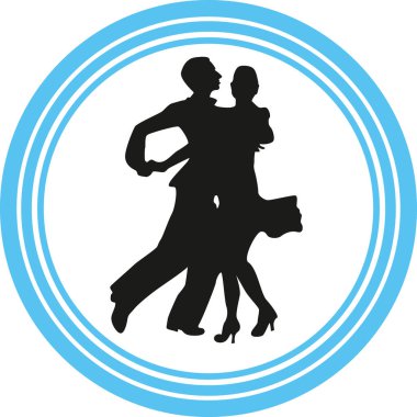 dans insanlar siluet vektör