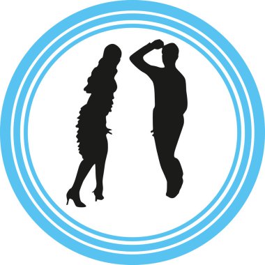 dans insanlar siluet vektör