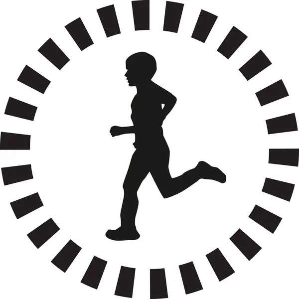 Runner Comme Vecteur Silhouette — Image vectorielle