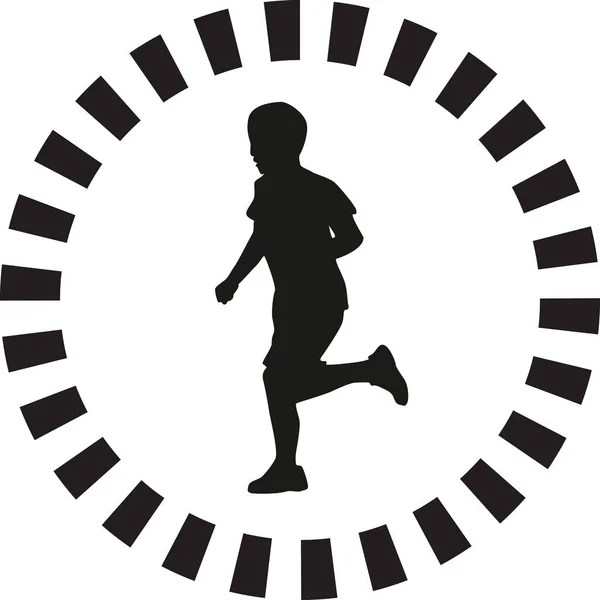 Runner Comme Vecteur Silhouette — Image vectorielle