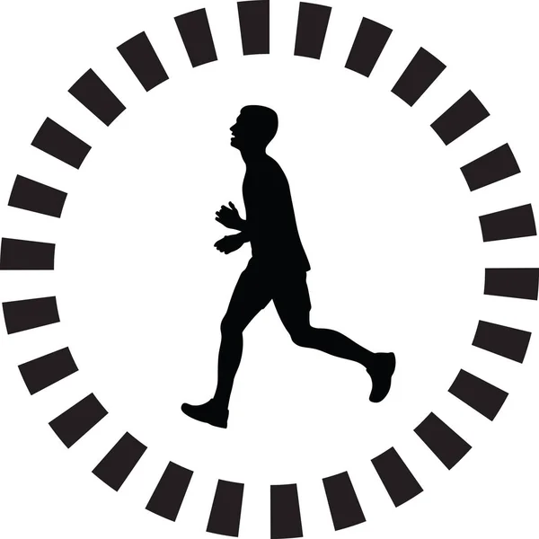 Runner Comme Vecteur Silhouette — Image vectorielle