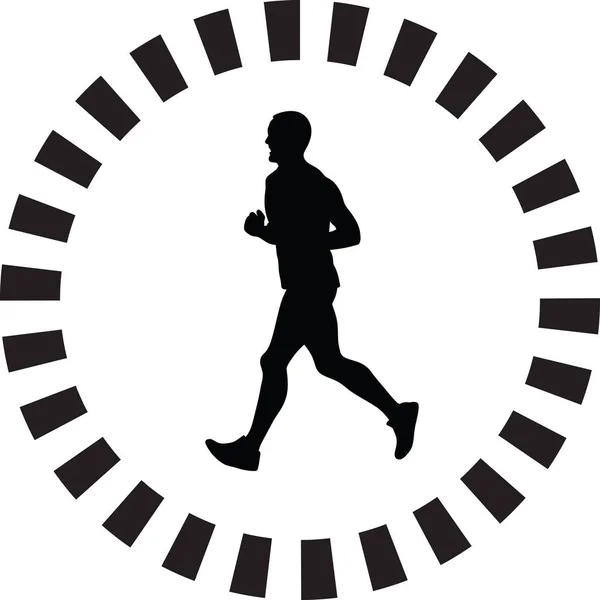 Runner Jako Sylwetka Wektor — Wektor stockowy