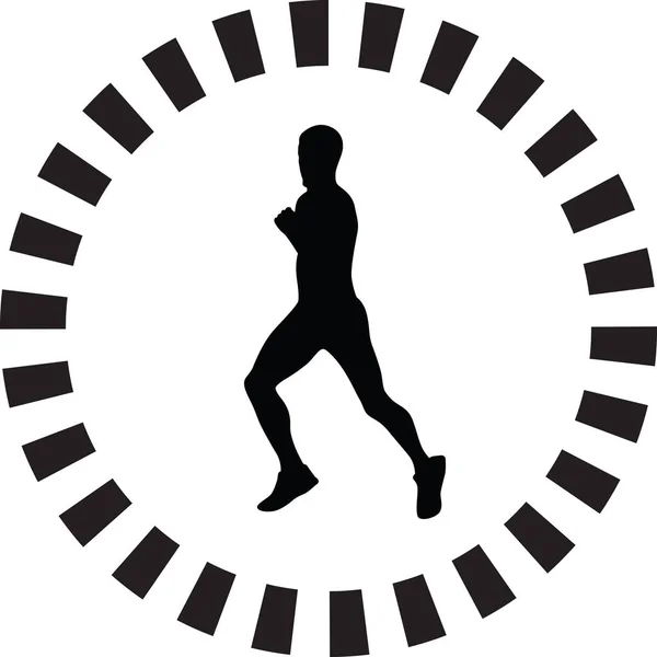 Runner Comme Vecteur Silhouette — Image vectorielle