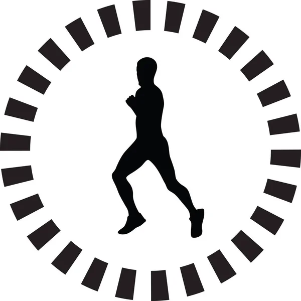 Runner Jako Sylwetka Wektor — Wektor stockowy