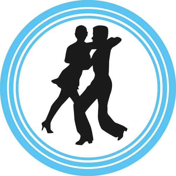 Dance People Silhouette Vector — Stock Vector