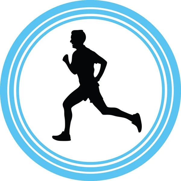 Runner Comme Vecteur Silhouette — Image vectorielle