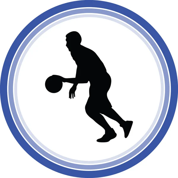 Basketball Player Silhouette Vector — Stock Vector