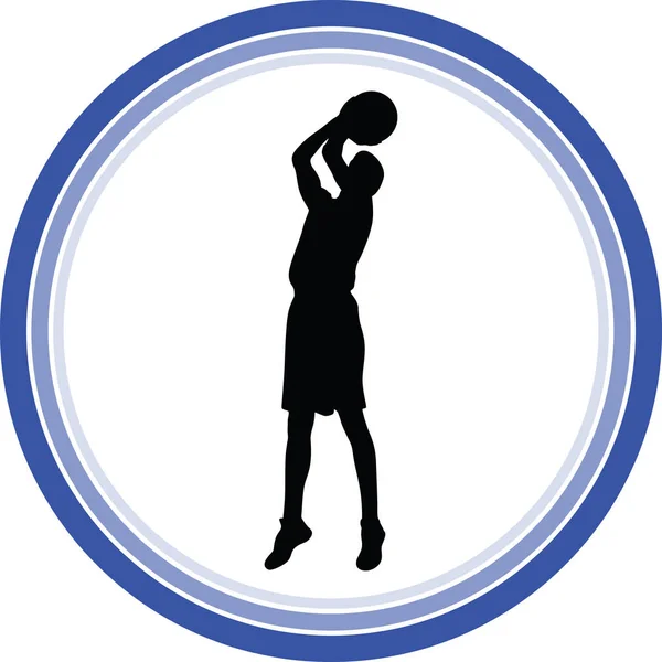 Basketball Player Silhouette Vector — Stock Vector