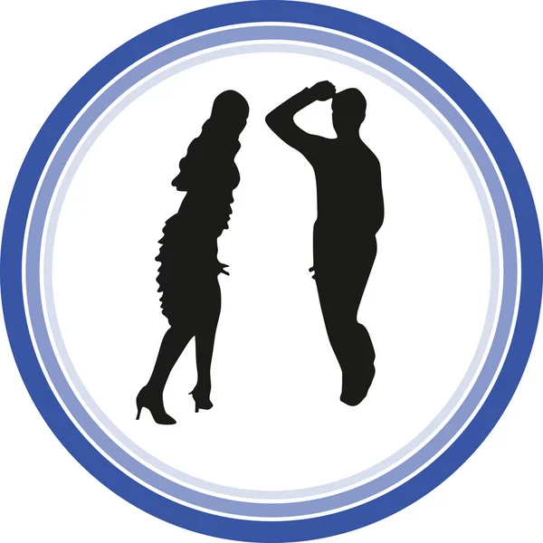 Χορός Ανθρώπους Σιλουέτα Διάνυσμα — Διανυσματικό Αρχείο