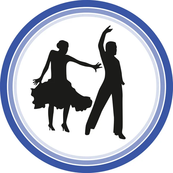 Baile Gente Silueta Vector — Archivo Imágenes Vectoriales