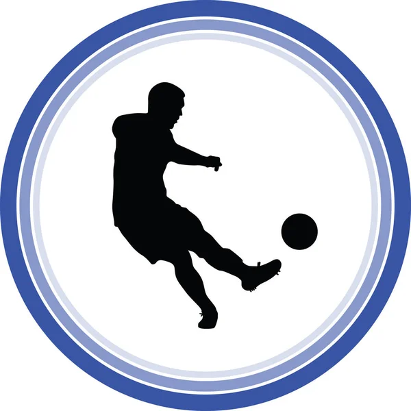 Jugador Fútbol Silueta Vector — Archivo Imágenes Vectoriales