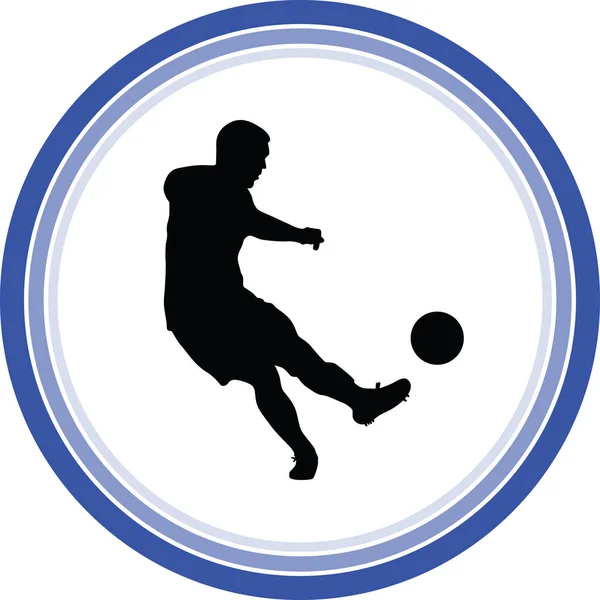 Futbol oyuncu siluet vektör