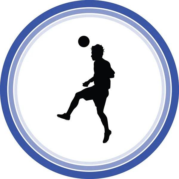 Soccer Player Silhouette Vector — Stock Vector