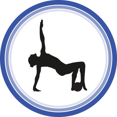 Ritmik Jimnastik siluet vektör