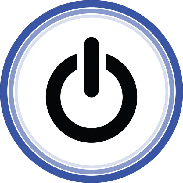 Ícone Web Botão Energia — Vetor de Stock