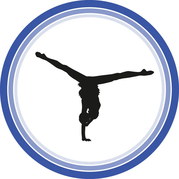 Vecteur Silhouette Gymnastique Rythmique — Image vectorielle