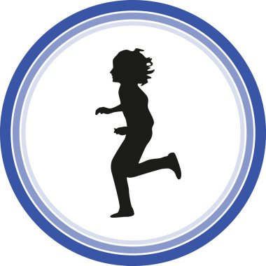 siyah runner siluet vektör