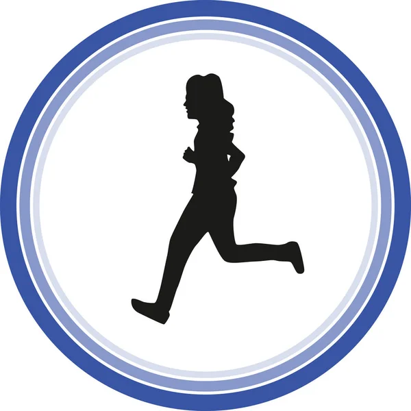 Vecteur Silhouette Coureur Noir — Image vectorielle