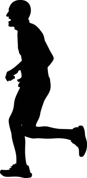 男人和女人作为一个跑步者剪影矢量 — 图库矢量图片
