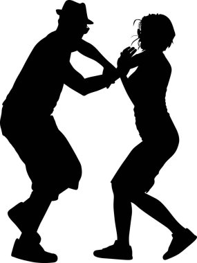 bir kız ile şapka ve cam dans ile adam