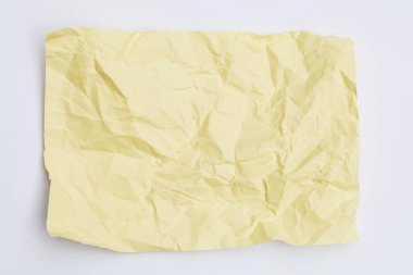 Sarı buruşmuş kağıt arka plan, web tasarım ekran koruyucuları için doku. Çeşitli amaçlar için şablon veya ambalaj oluşturma.