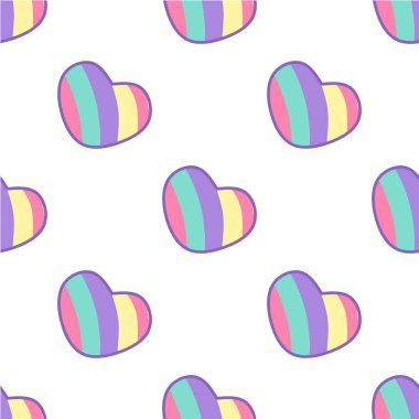 Lekeli, seamless modeli ile çok güzel pembe kalp