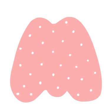 M Süslenmiş mektup. düz tarzı. Karikatür çocuk harf m.