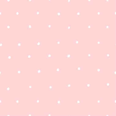 Beyaz nokta ile Sevimli sorunsuz pembe desen. Polka nokta arka plan