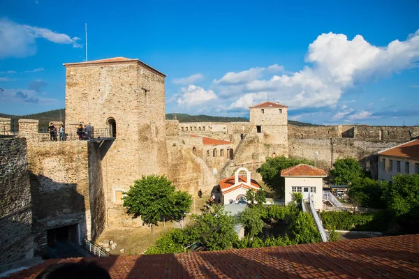 테살로니키 그리스 2018 테살로니키 그리스의 도시에서 비잔틴 성곽의 파노라마 Yedi — 스톡 사진