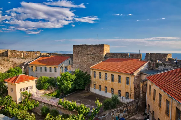 테살로니키 그리스의 도시에서 비잔틴 성곽의 — 스톡 사진