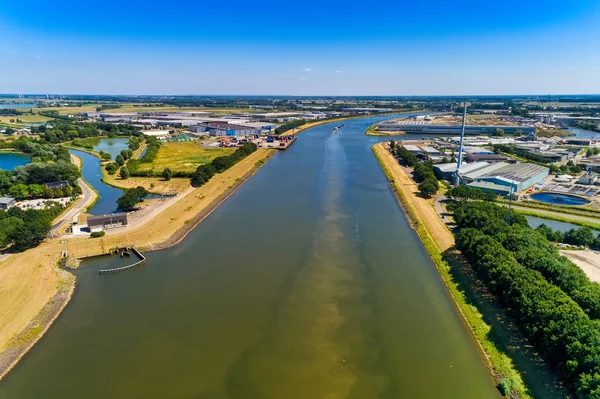 Aerial View River Rhine Area Netherlands — Stock Photo, Image