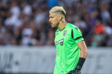Thessaloniki, Yunanistan - 24 Temmuz 2018: Oyuncu, Paok A. Paschalakis (Gk) eylem Uefa Şampiyonlar Ligi ikinci ön eleme turu sırasında 1 Paok rakip Basel maçı Toumba Stadı'nda oynanan
