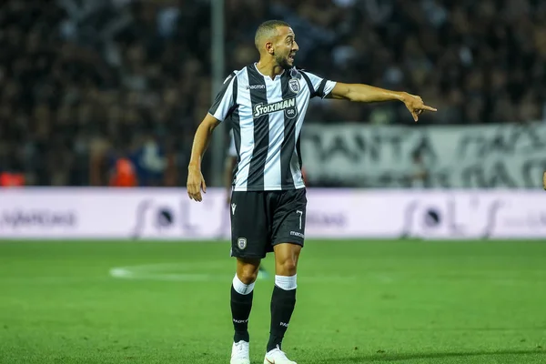 Thessaloniki Grekland Juli 2018 Spelare Paok Omar Kaddouri Aktion Den — Stockfoto