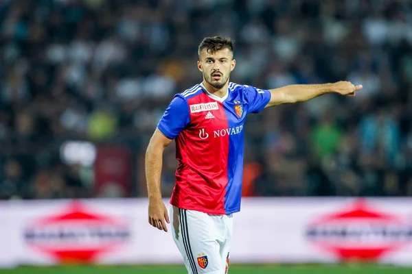 Thessaloniki Grecia Julio 2018 Jugador Basilea Albian Ajeti Acción Durante — Foto de Stock