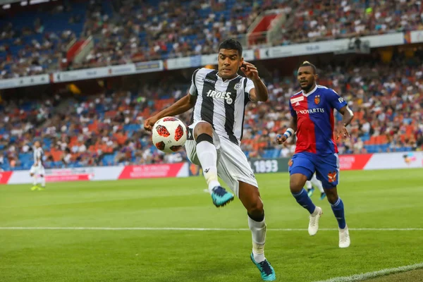 Basel Schweiz August 2018 Spieler Von Paok Leo Matos Aktion — Stockfoto