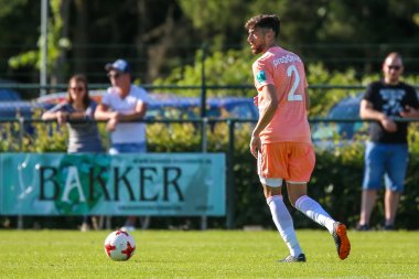 Horst, Hollanda - 29 Haziran 2018: Oyuncu, Rsc Anderlecht Josue Sa dostluk maçı Rsc Anderlecht Rakip Paok sporda sırasında eylem park spor Swolgen Tienray 