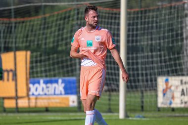 Horst, Hollanda - 29 Haziran 2018: Oyuncu, Rsc Anderlecht Antonio Milic dostluk maçı Rsc Anderlecht Rakip Paok sporda sırasında eylem park spor Swolgen Tienray 