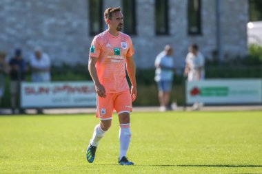 Horst, Hollanda - 29 Haziran 2018: Oyuncu, Rsc Anderlecht Sven Kums eylem sırasında dostu maç Rsc Anderlecht Rakip Paok Sport Park spor Swolgen Tienray 