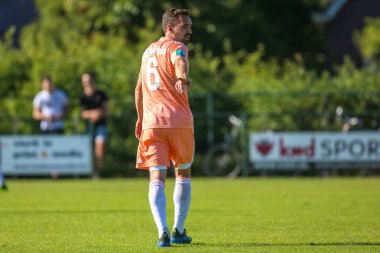 Horst, Hollanda - 29 Haziran 2018: Oyuncu, Rsc Anderlecht Sven Kums eylem sırasında dostu maç Rsc Anderlecht Rakip Paok Sport Park spor Swolgen Tienray 