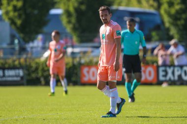 Horst, Hollanda - 29 Haziran 2018: Oyuncu, Rsc Anderlecht Sven Kums eylem sırasında dostu maç Rsc Anderlecht Rakip Paok Sport Park spor Swolgen Tienray 